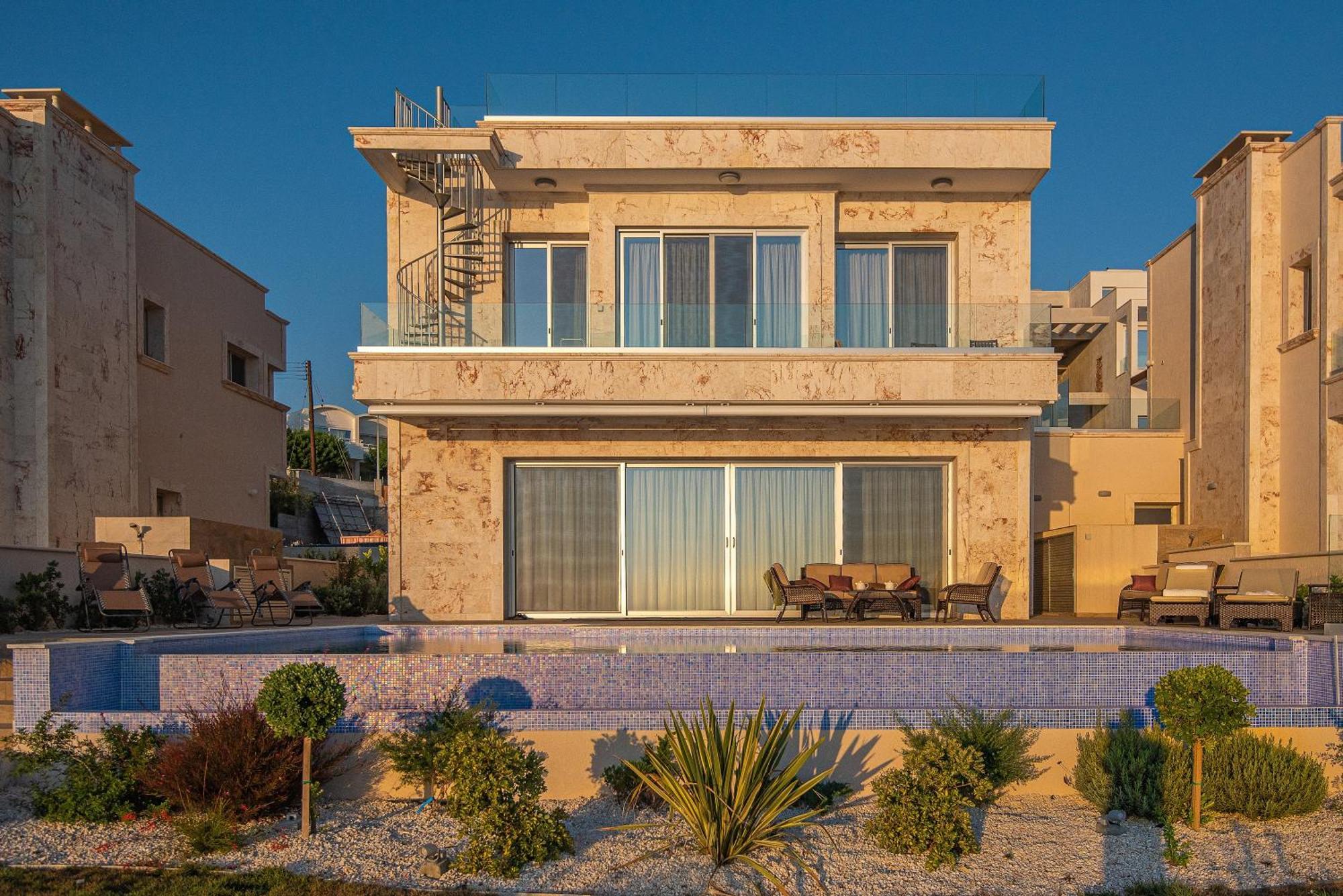 Olymp Luxury Villa D - Luxury Escape With Direct Beach Access And Unique Sunsets Paphos Exteriör bild