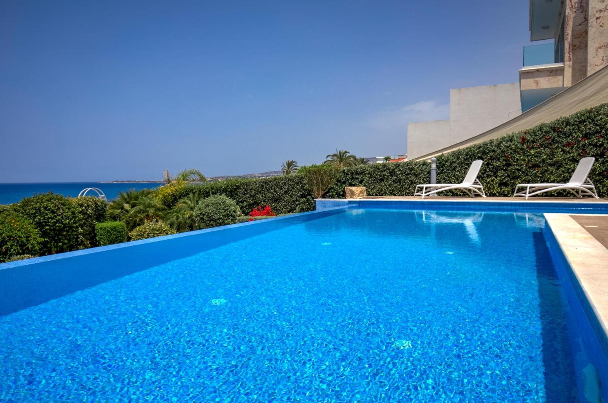 Olymp Luxury Villa D - Luxury Escape With Direct Beach Access And Unique Sunsets Paphos Exteriör bild