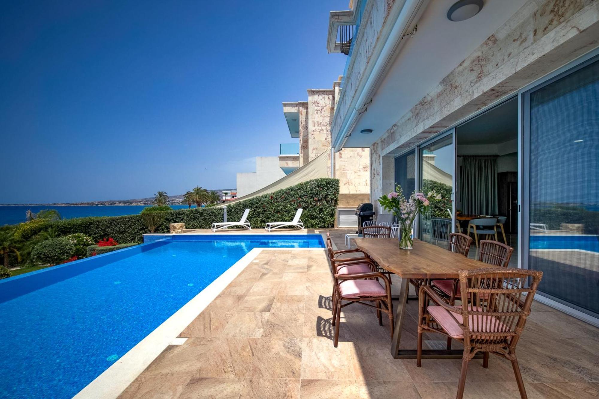 Olymp Luxury Villa D - Luxury Escape With Direct Beach Access And Unique Sunsets Paphos Exteriör bild