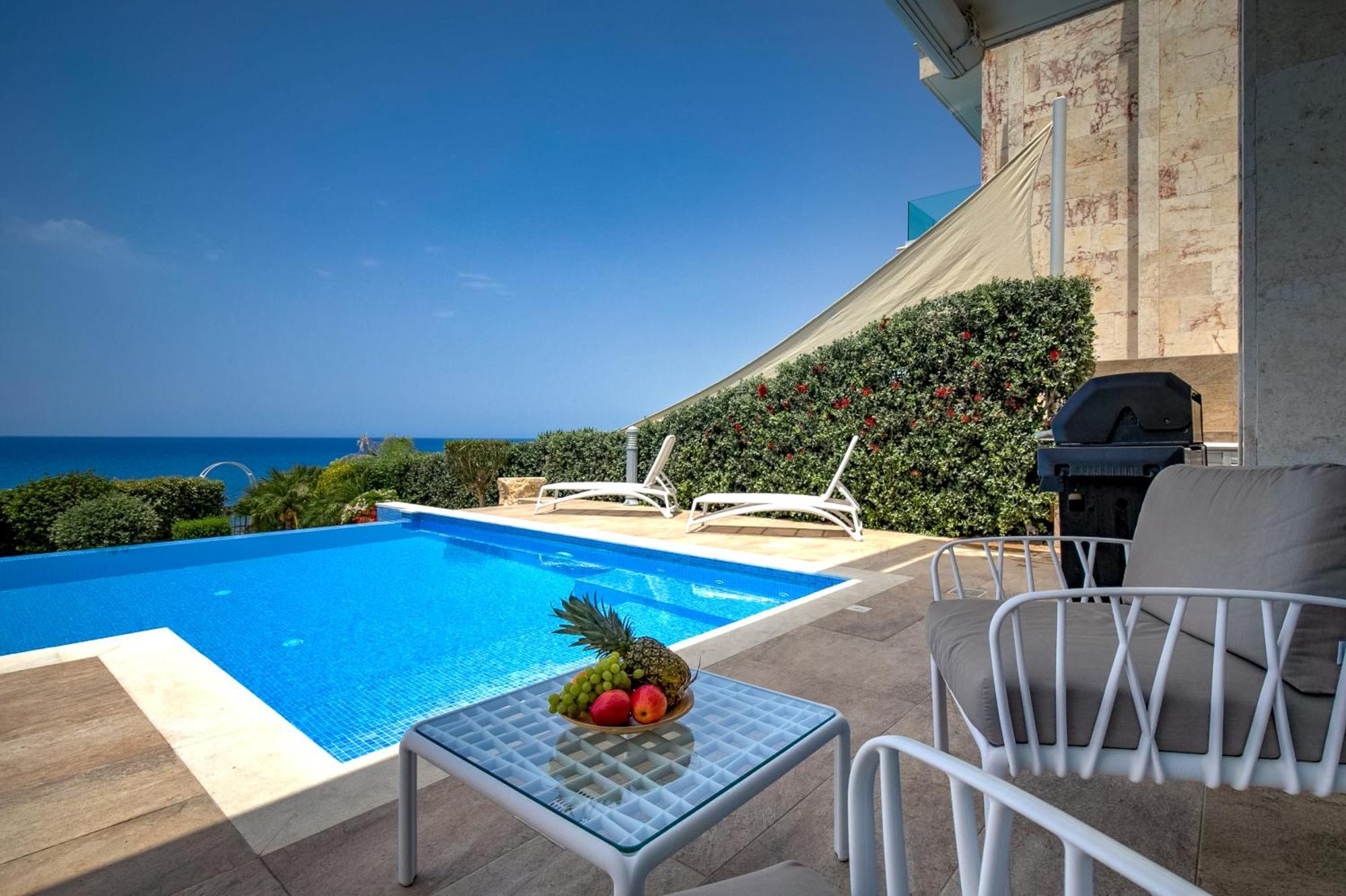 Olymp Luxury Villa D - Luxury Escape With Direct Beach Access And Unique Sunsets Paphos Exteriör bild